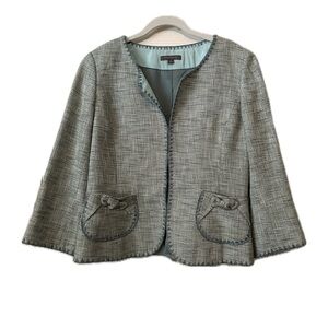 Ann Taylor Light Blue Jacket, Classic Tailored Feminine Design, size 10
